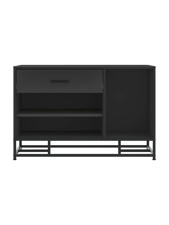 Vidaxl Shoe Bench Black Manufactured Wood Metal Black 849224