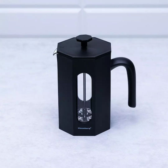 Klausberg Filterkaffeemaschine Handbetrieb Rostfreier Stahl Schwarz 800ml