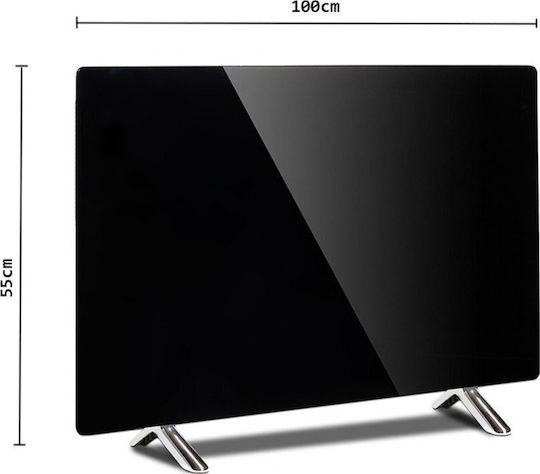 Maclean Energy Konvektorheizung Boden 600W mit elektronischem Thermostat und WiFi 100x55cm Schwarz