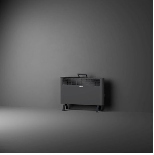 Stiebel Eltron CNS-B 2000 Plus LCD Convector Heater Floor 2000W with Electronic Thermostat 73.8x52.4cm Black
