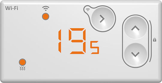 Atlantic F120 Konvektorheizung Wand 2500W mit elektronischem Thermostat und WiFi 90.9x46.1cm Weiß