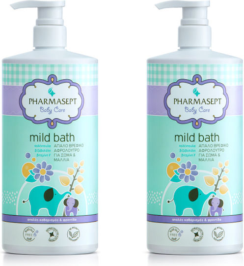 Pharmasept Mild Bath 2бр 1000мл с помпа & 1000 мл