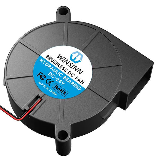 Set 4 Motoare 24V Accesorii pentru imprimante 3D Hidraulice Rulmenți Fără Perii 50 X 15 Mm Turbo Răcire 1 M Conductor Conector cu 2 pini Winsinn 5015