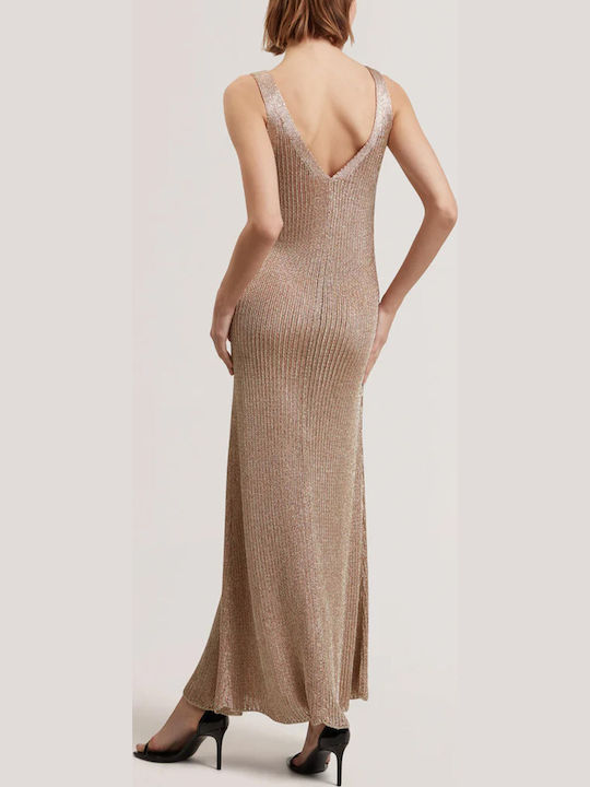 Maxi Evening Dress Gold