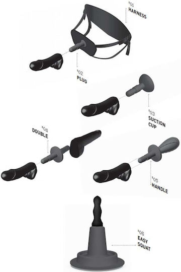 Hung System Trombone Πρωκτική Σφήνα Μαύρη 23cm