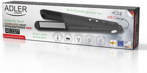 Adler AD 2327 Безжична Преса За Коса с Керамични Плочи 70W