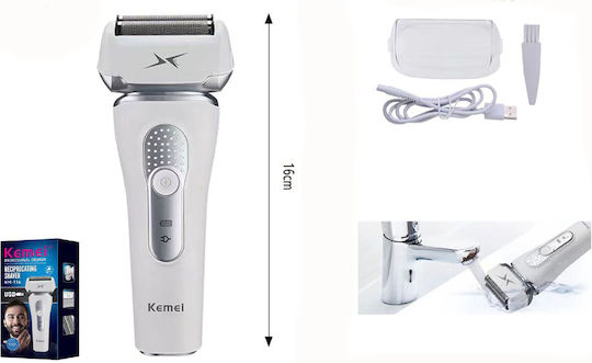 Kemei KM-116 Ξυριστική Μηχανή Προσώπου Επαναφορτιζόμενη / Με Καλώδιο