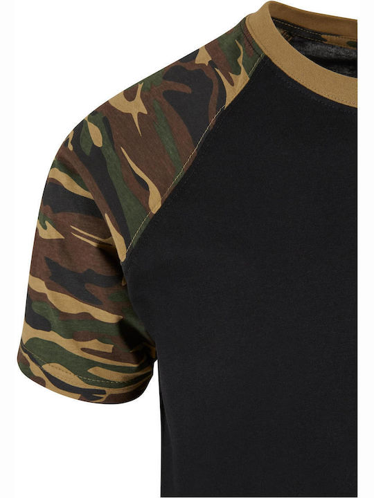 Contrast T-shirt Black / Wood