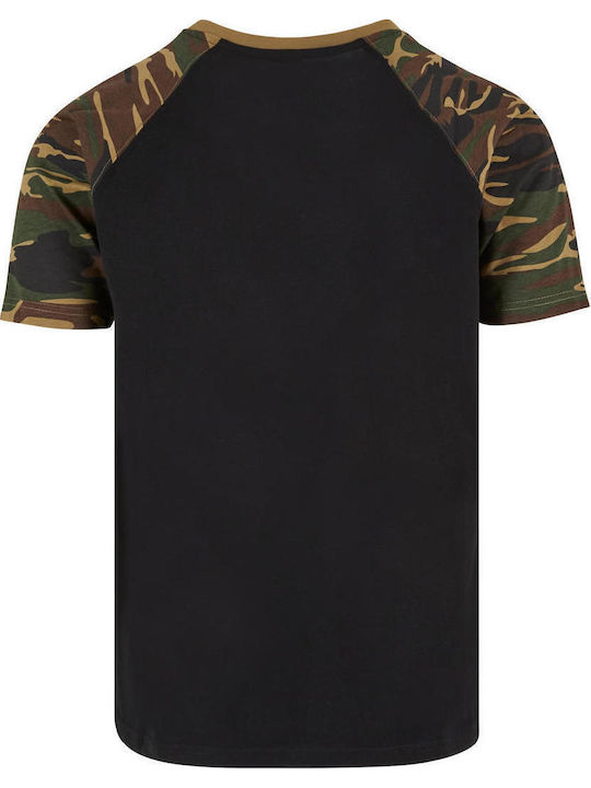 Contrast T-shirt Black / Wood