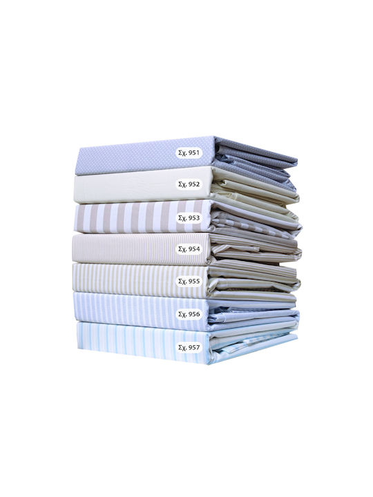 Viopros Baby Duvet Cover Set With Pillowcase Beige 120x160cm