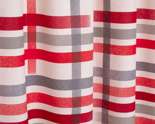 Viopros Curtain with Pencil Pleat Red 270x280cm