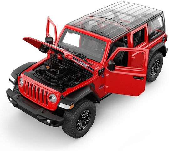 Jeep Wrangler Rubicon 4xe Toy Car 1:24 Ras64610_Rosu