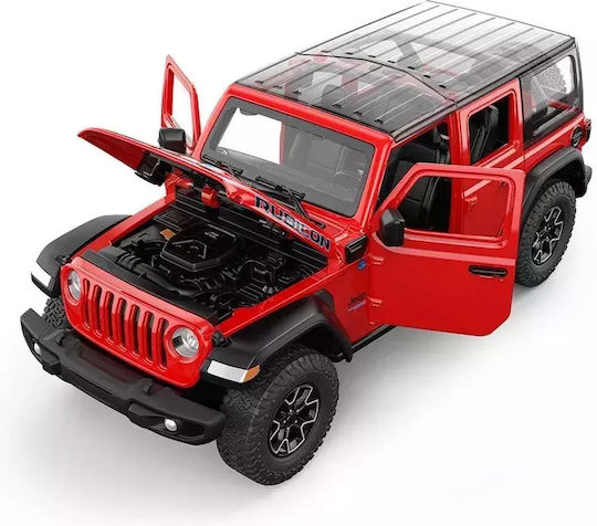 Jeep Wrangler Rubicon 4xe Toy Car 1:24 Ras64610_Rosu