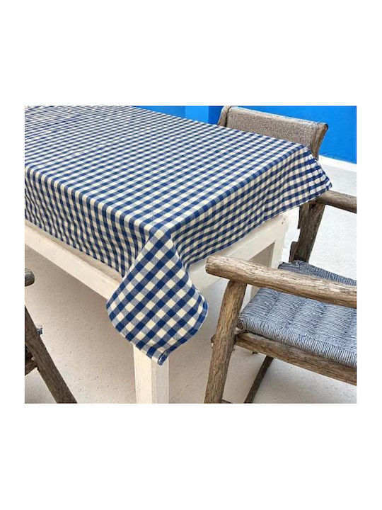 Linea Home Tablecloth Linen Blue 150x220cm