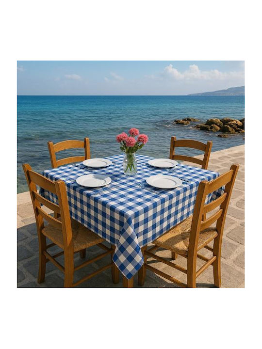 Linea Home Tablecloth Linen Blue 150x220cm