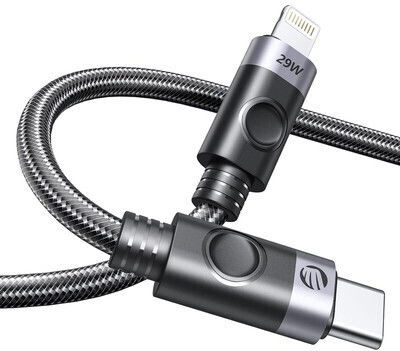 Orico Geflochten USB-C zu Lightning Kabel 29W Schwarz 1m (C2L-10-BK-BP)
