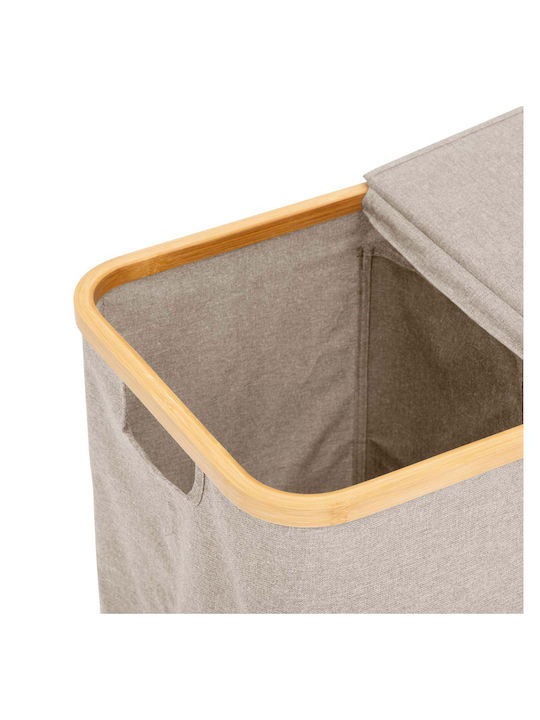 5Five Stoff Wäschekorb 80lt 53x33x54cm Beiges