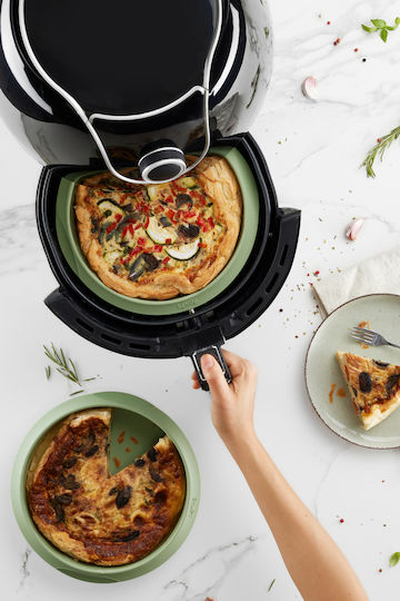 Lekue Кръгла Силиконова Форма 20cm Зелена За Air Fryer
