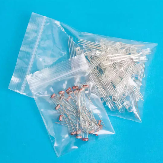 Verpackungstaschen Zipper Transparent 12,5x18cm Mit Loch 100 Stück