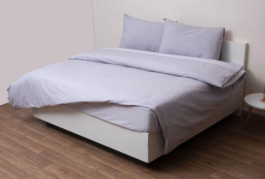 Viopros Viopros Tagesdecke Halbdoppel aus Baumwolle und Polyester Grau 180x240cm