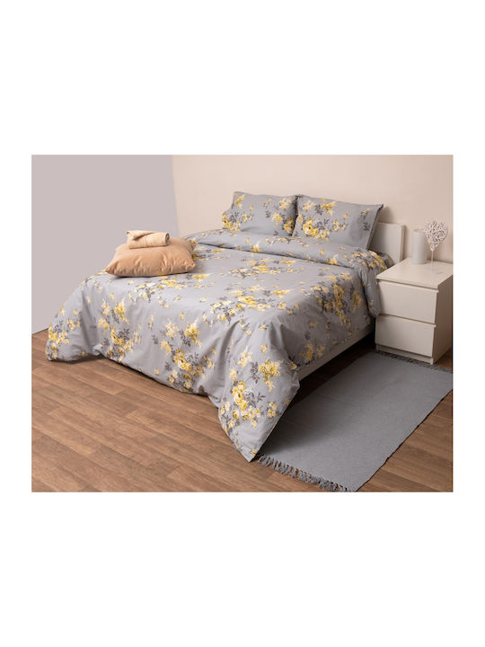 Viopros Πάπλωμα Υπέρδιπλο 220x240εκ. Γκρι