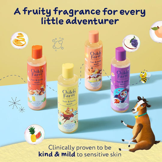 Childs Farm Παιδικό Αφρόλουτρο & Σαμπουάν με Καρπούζι / Ανανά σε Μορφή Gel 250ml