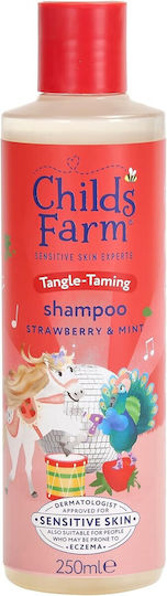 Childs Farm Kids' Shampoo with Strawberry / Mint for Easy Combing in Gel Form , Ideal for Curls 250ml