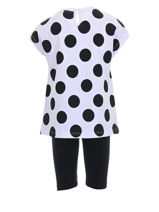 Kids' Set with Shorts Summer 2pcs White-Black