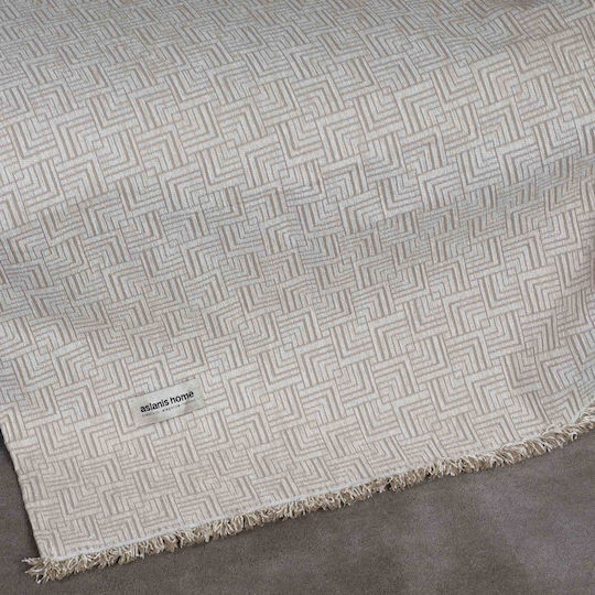 Aslanis Home Ριχτάρι Τετραθέσιου Καναπέ Basic Series 180x350εκ. Μπεζ/άμμου