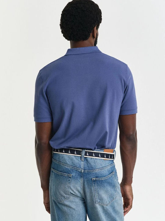 Contrast Pique Polo T-shirt Indigo