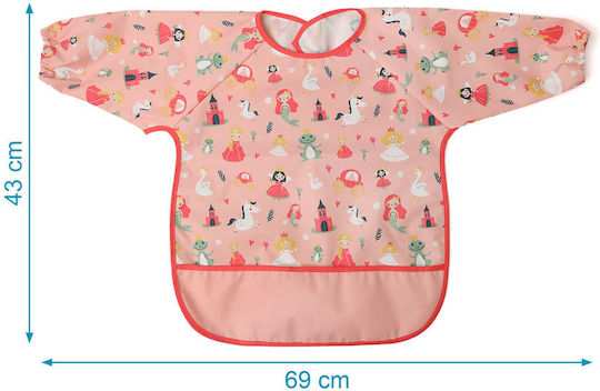 Kiokids Waterproof Coverall Fabric with Pocket & Sleeves Pink