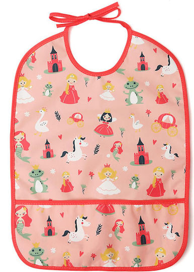 Kiokids Impermeabila Bavetă material textil cu bandă de dantelă & Buzunar Roz pentru 4 m+
