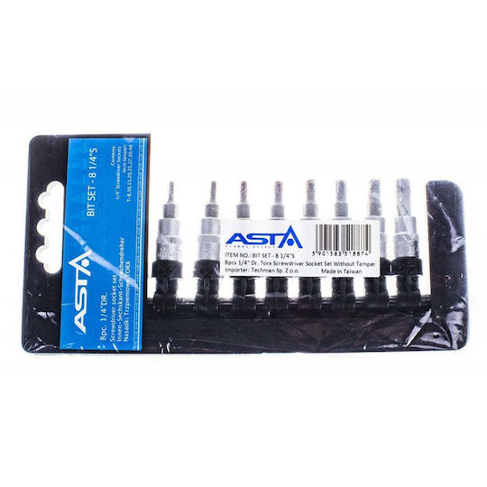 Σετ Μύτες Τorx 1/4" T8-t40 8τμχ