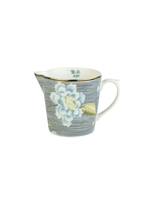 Laura Ashley Midnight Pinstripe Porcelain Milk Jug Gray