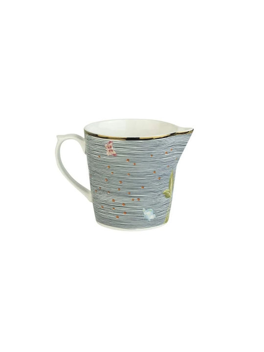 Laura Ashley Midnight Pinstripe Porcelain Milk Jug Gray