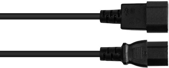 Alcasa IEC C14 / IEC C15 - IEC C14 / IEC C15 Cable 5m Black (P1450-S050)