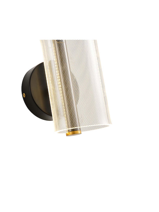 Eurolamp Modern Lamp Wall with Integrated LED and Warm White Light Black