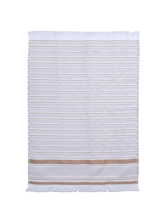 Anna Riska Ποτηρόπανο από 100% Βαμβάκι σε Μπεζ Χρώμα 50x70cm