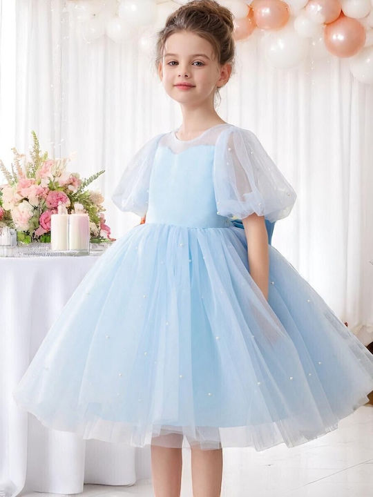 Kinderkleid Ärmellos Light Blue