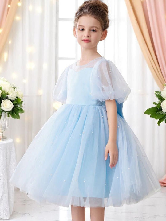 Kinderkleid Ärmellos Light Blue
