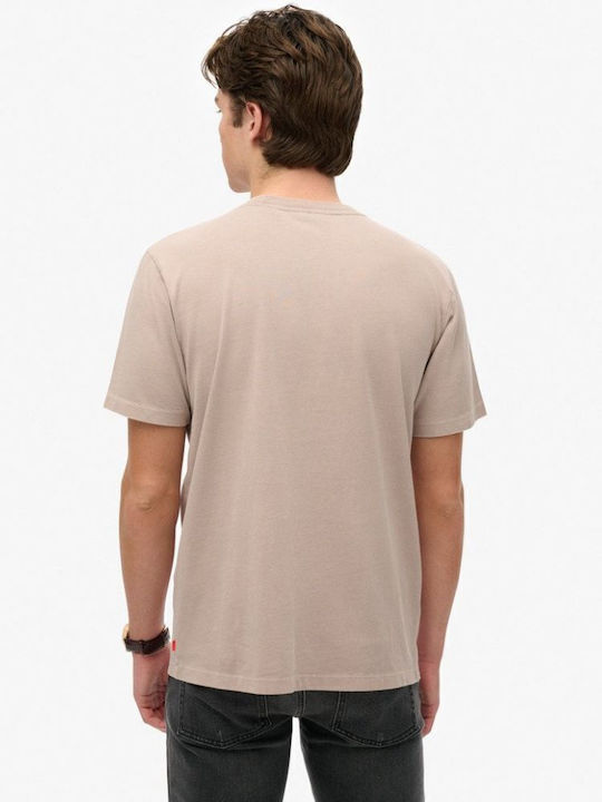 Superdry 'micro Logo' T-Shirt Beige Superdry 'micro Logo' T-Shirt Beige