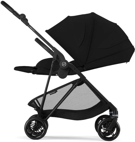 Cybex Melio Ρυθμιζόμενο Καρότσι Μωρού Kατάλληλο για Nεογέννητο Magic Black 5.9kg