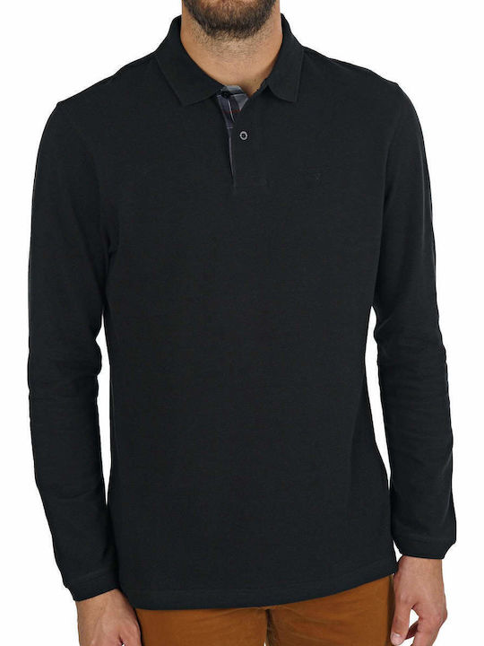Polo Short Sleeve Black Blouse