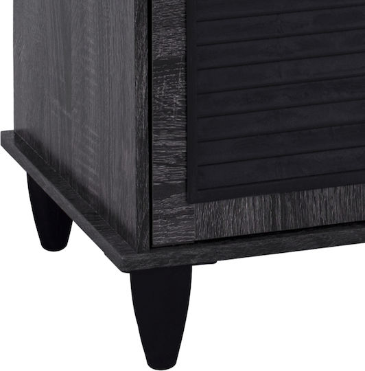 McKenna Wooden Shoe Organizer with 3 Shelves Carbon 76.5x30x68.5cm