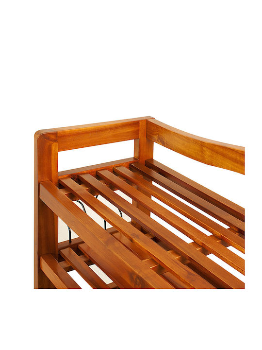 Metalică Suport pentru pantofi din Lemn Masiv L75xW26xH82cm