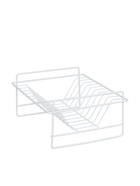 5Five Metallisches Geschirrabtropfer Weiß 48x29x28,3cm