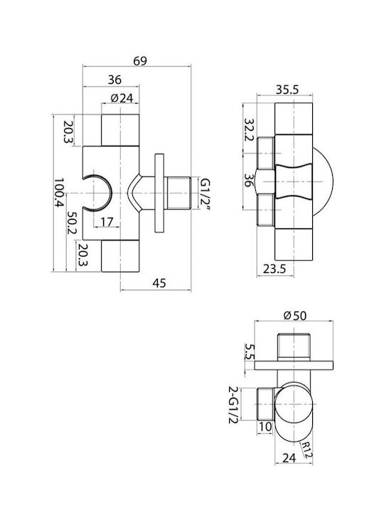 Interflex Comutator Bidet Negru
