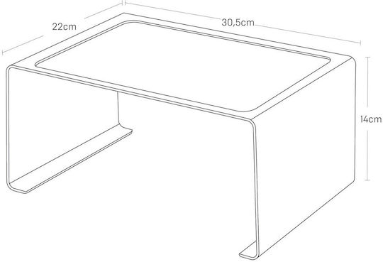 Yamazaki Inox Küchenorganisationsständer 30.5x22x14cm Weiß