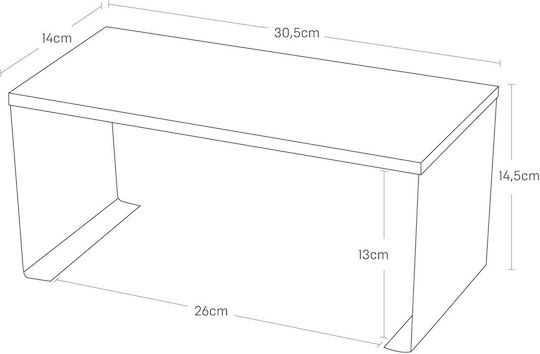 Yamazaki Tabletop Inox Base 14x14.5cm White