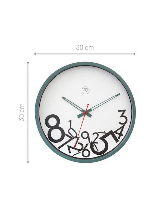 Nextime Ρολόι Τοίχου Πλαστικό Πράσινο Ø30cm